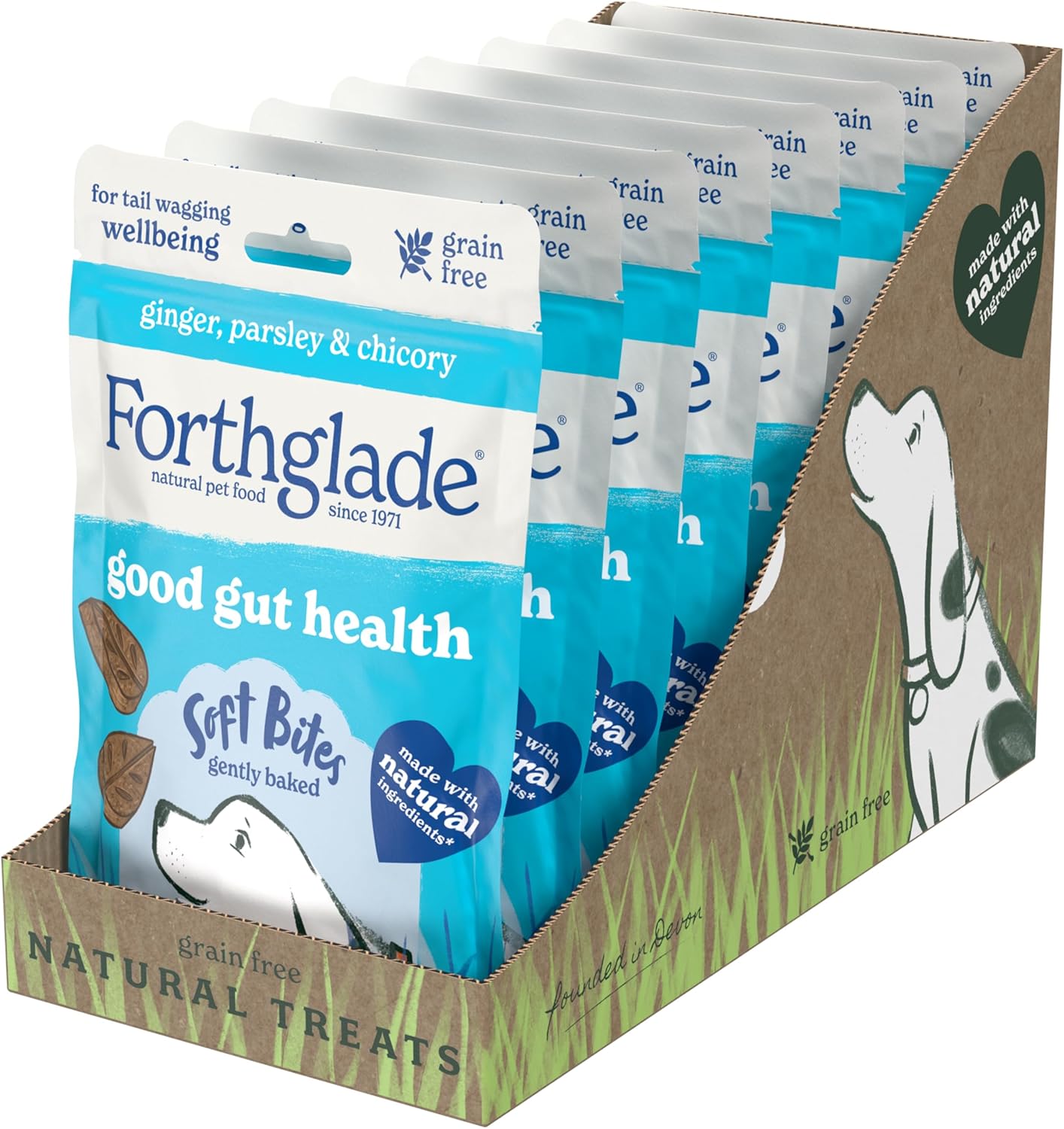 Forthglade Good Gut Health Natural Treats for Dogs 90g (Pack of 8)