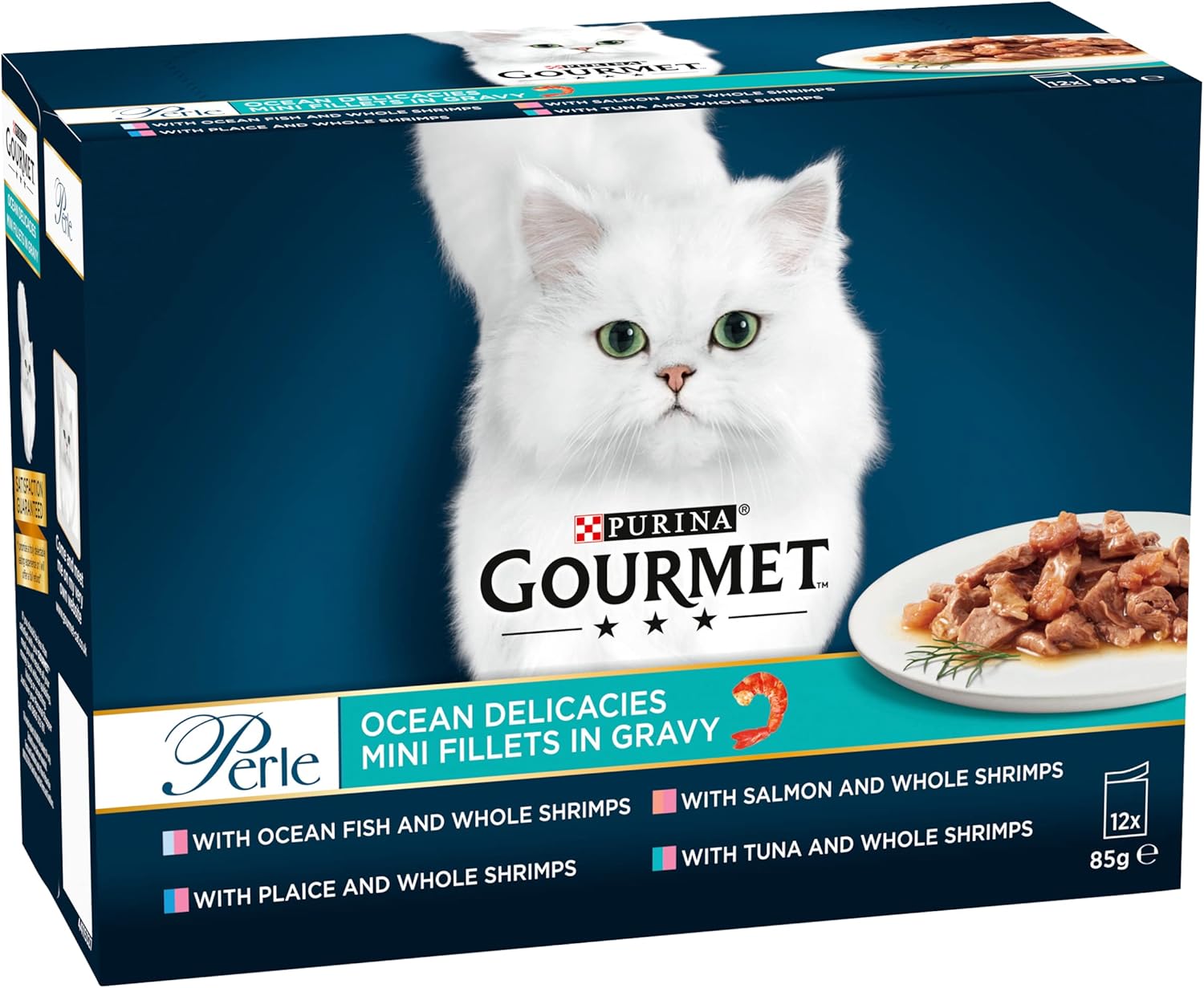 GOURMET Perle Mini Fillets in Gravy Salmon Cat Food 85g (Pack of 26) - Hungry Tails