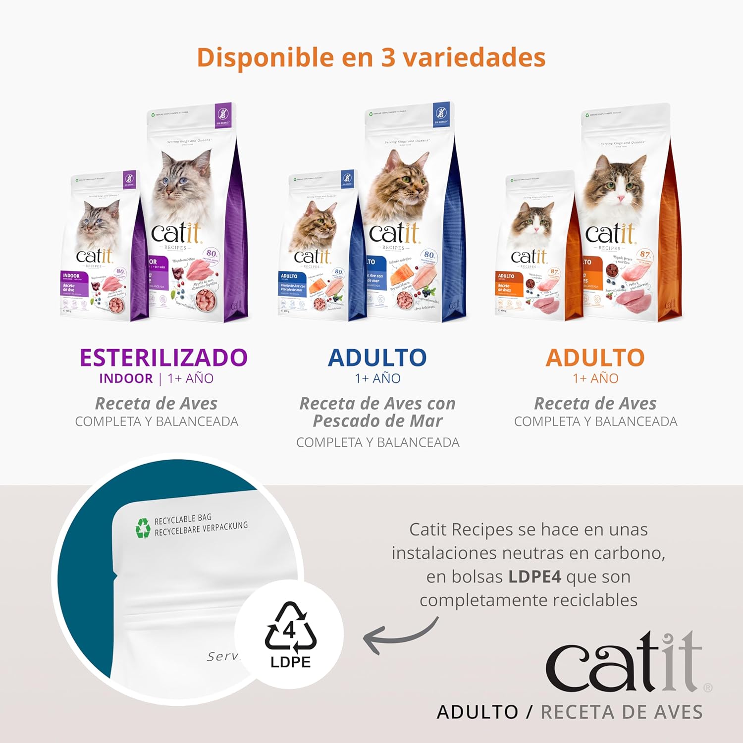 Catit Recipies Adult Poultry & Ocean Fish 400g (Pack o f 6)