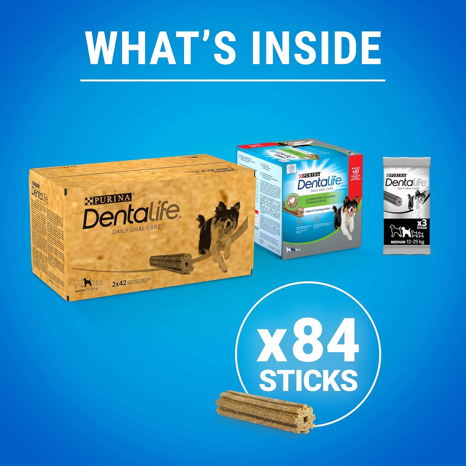 Dentalife Medium Dog Treat Dental Chew 42 Stick (Pack of 1)