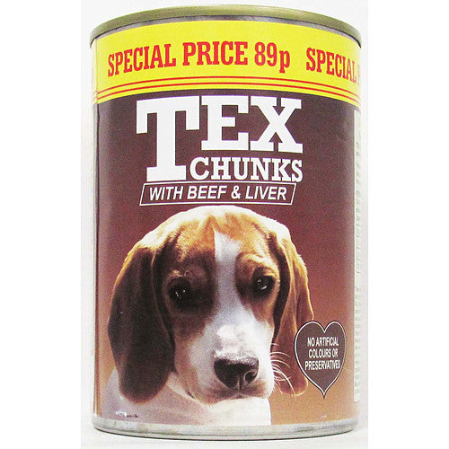 Tex Beef & Liver 12X400g (Pack of 12) - Hungry Tails