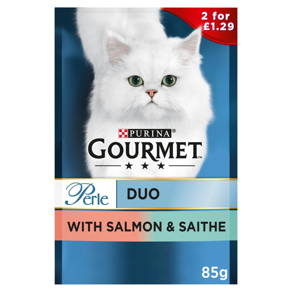 GOURMET Perle Mini Fillets in Gravy Salmon Cat Food 85g (Pack of 26) - Hungry Tails