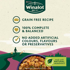 WINALOT Meaty Chunks Mixed in Jelly Dog Food 12x100g (Pack of 4)