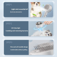 STEAM BRUSH FOR DOG & CAT HAIR REMOVAL PET CLEANING ACCESSORIES 3 COLORS