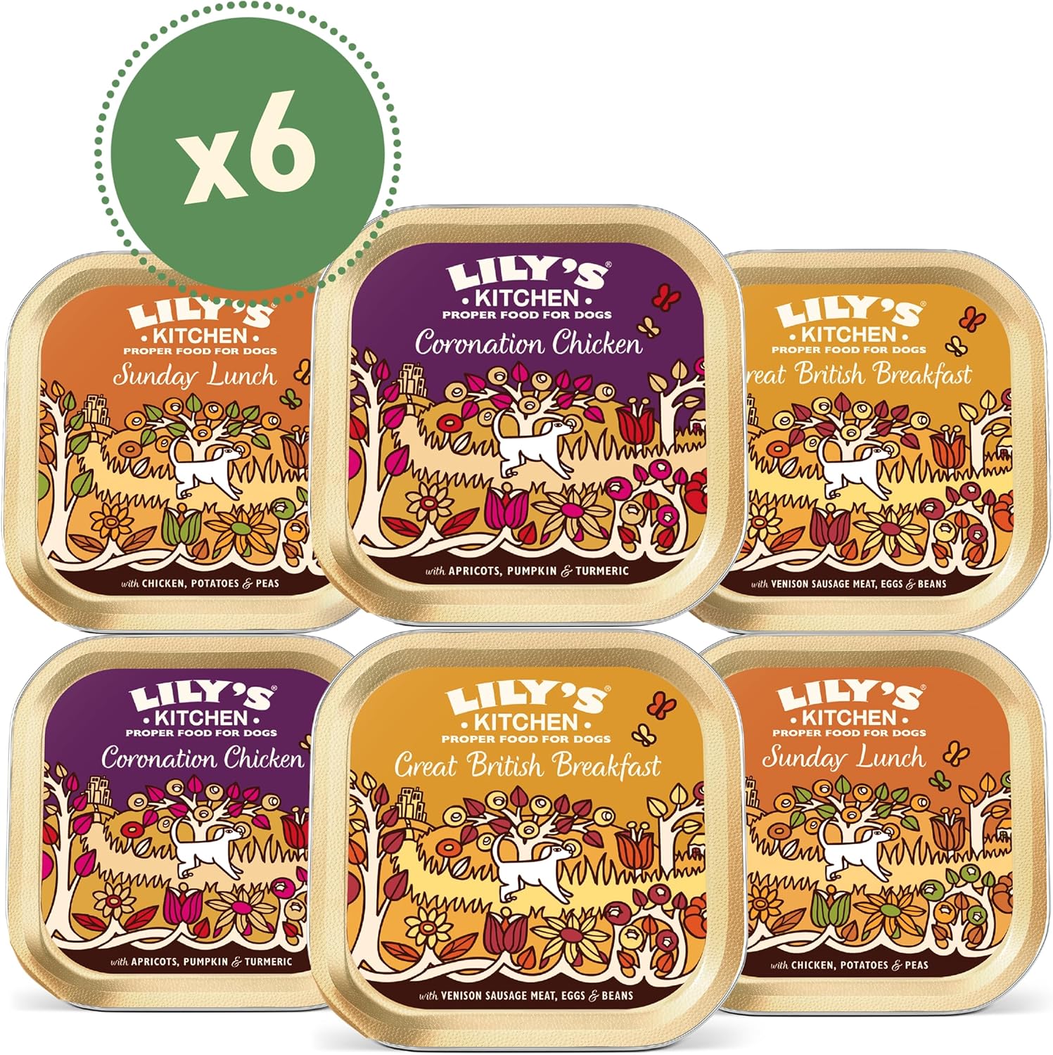 Lily's Kitchen Weekend Favourites Wet Dog Food 6 x 150g (Pack of 4)