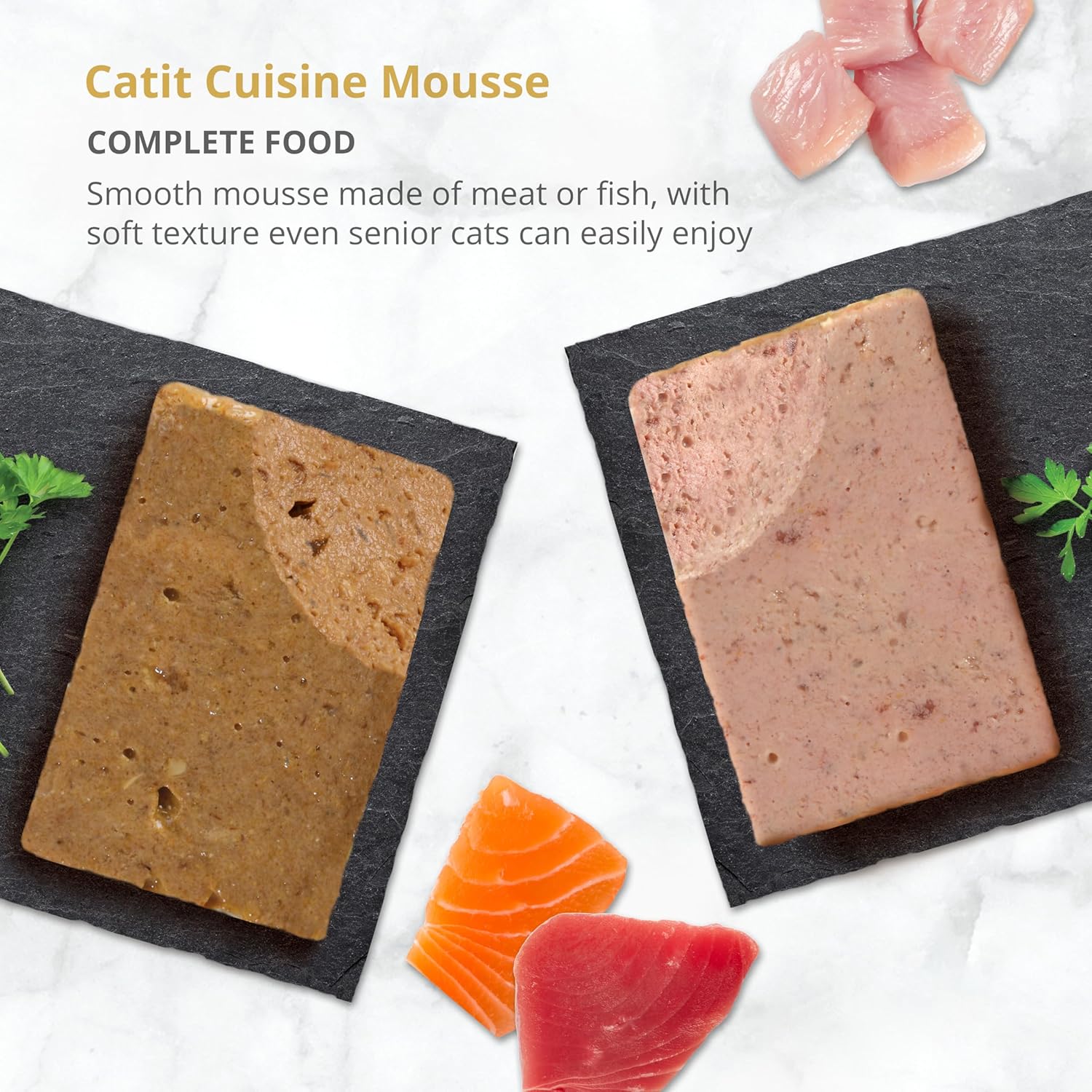 Catit Cuisine Ocean Fish Mousse With Tuna 90g (Pack o f 12)