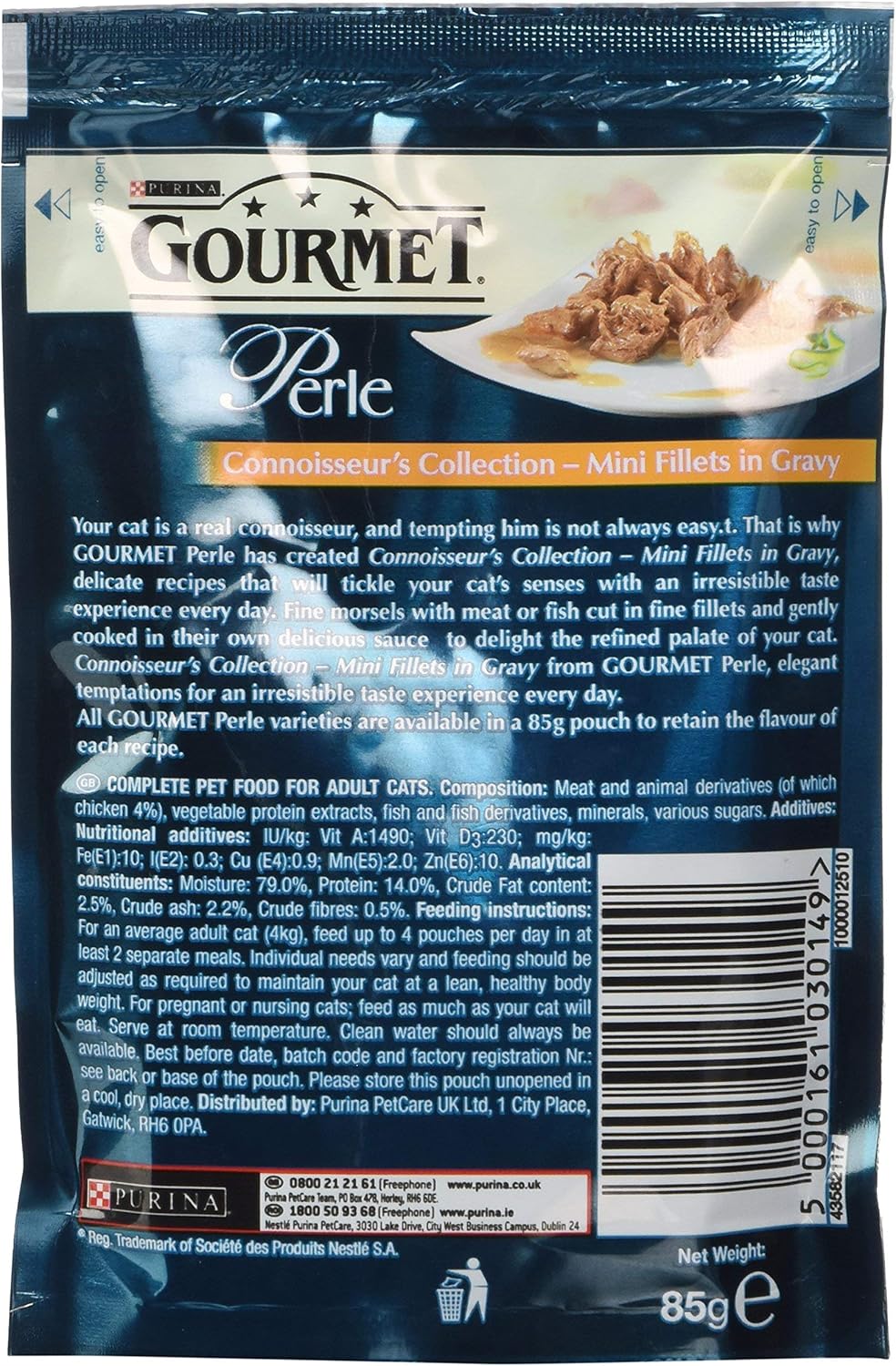 GOURMET Perle Mini Fillets in Gravy Chicken Cat Food 85g (Pack of 26) - Hungry Tails