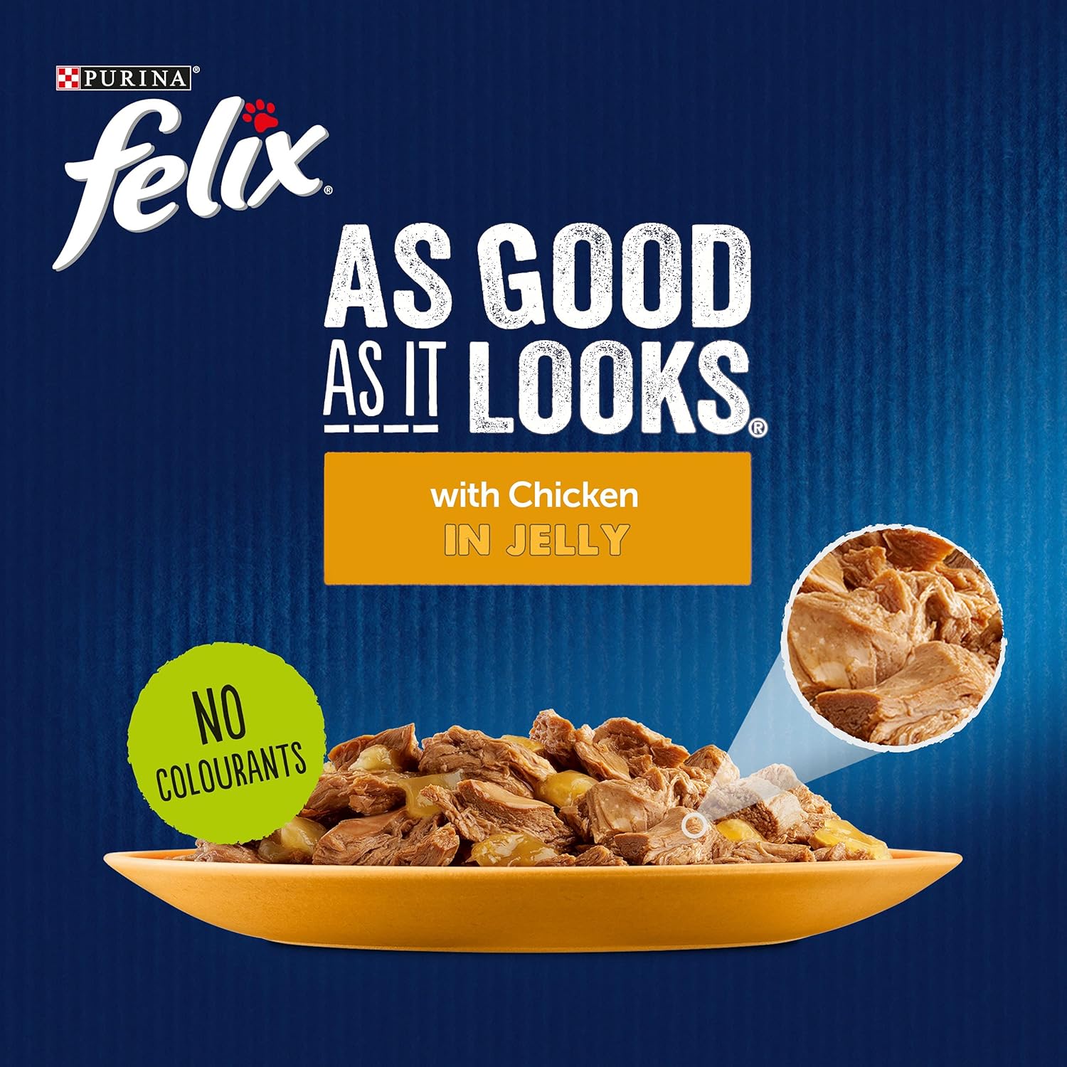 FELIX As Good As it Looks Chicken in Jelly Cat Food 100g (Pack of 20) - Hungry Tails