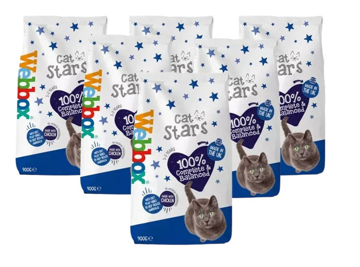 Webbox Cat Stars 1-7 Years 900g (Pack of 6) - Hungry Tails