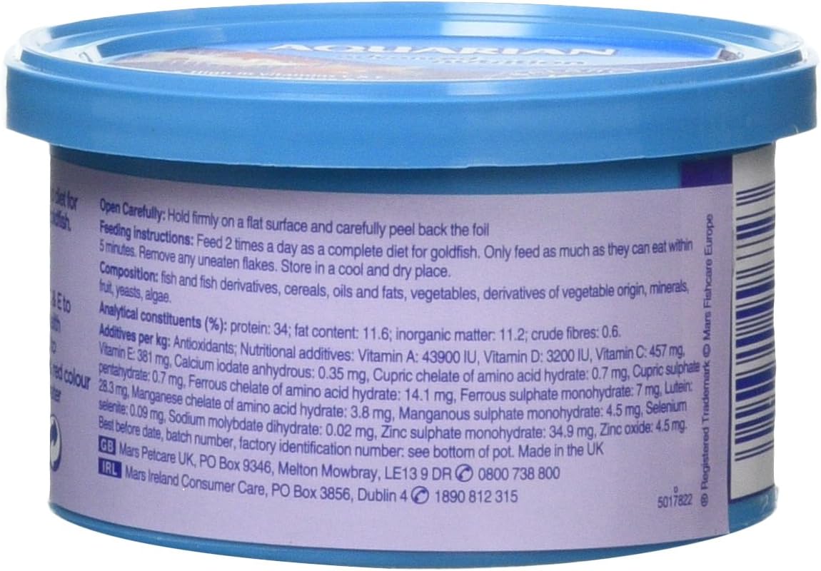 Aquarian Goldfish Food Flakes 