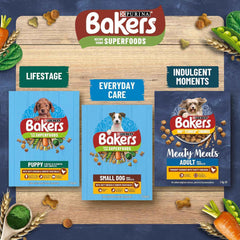 BAKERS Meaty Meals Beef Dry Dog Food 1kg PMP(Pack of 5) - Hungry Tails