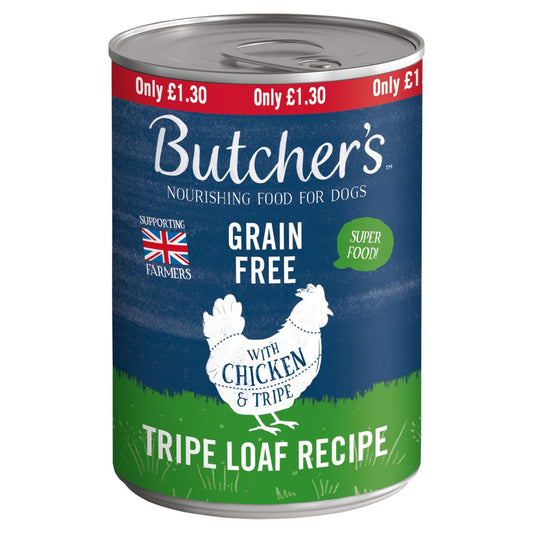 Butcher's Chicken& Tripe Dog Food Tin 400g (Pack of 12) - Hungry Tails