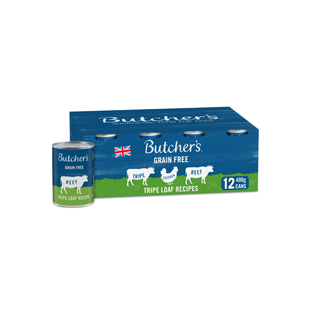 Butcher's Tripe Loaf Recipes Wet Dog Food Tins 12 x 400g (Pack of 1)