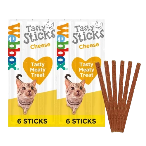 Webbox Tasty Sticks with Cheese 30g 6 Pcs per Pack  (Pack of 25)