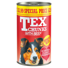 Tex Chunks with Beef 1.2kg(Pack of 6) - Hungry Tails