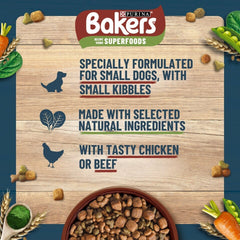 BAKERS Small Dog Chicken Dry Dog Food 1.1kg (Pack of 5)