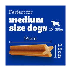 Pedigree Dentastix Fresh Daily Dental Chews Medium Dog Treat 5 Sticks 128g (Pack of 14)