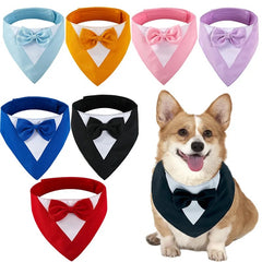 Pet Triangle Bib Bow Saliva Towel Pet Collar Dog Clothing Cat Puppy Scarf Bib Dogs Pets Accessories Dog Collar Harness