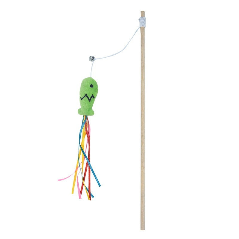 fishing rod toy for cats and feel happy and joy