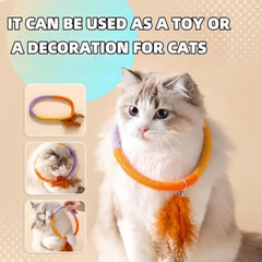 cat feather collar can be used as a toy or a decoration