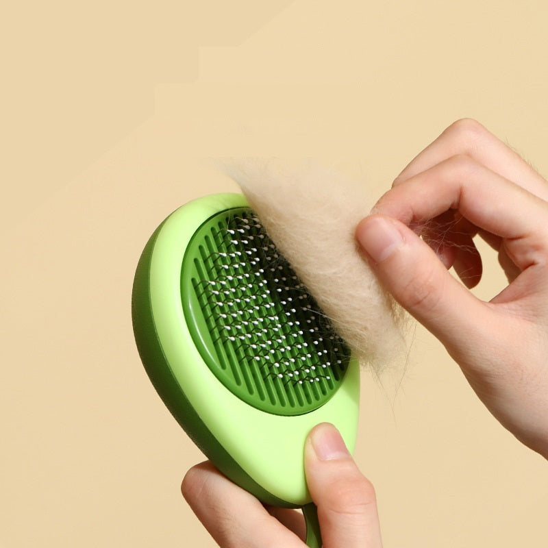 Creative Cat Grooming Comb Portable Massage Brush One-Button Remove Floating Hair Scraper Cats Dogs Pet Self Cleaning Tool Accessories