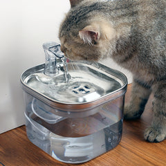 Stainless Steel Pet Drinking Fountain Automatic Water Dispenser with Silent Water Pump for Cat Dog Other Pet