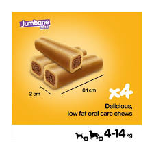 PEDIGRE JUMBONE Mini Adult Small Dog Treats Beef & Poultry 4 Chews 160g (Pack of 8) - Hungry Tails