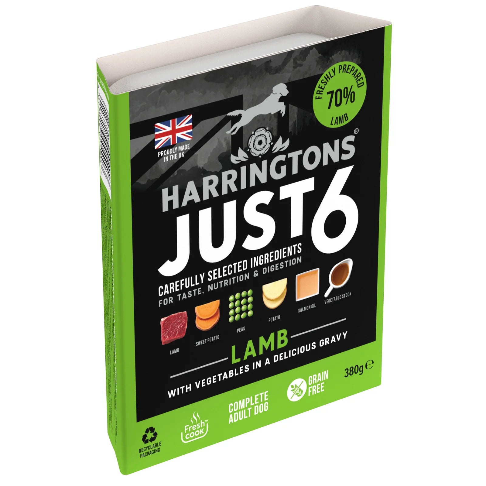 Harringtons Just 6 Lamb with Vegetables in a Delicious Gravy 380g (Pack of 8)