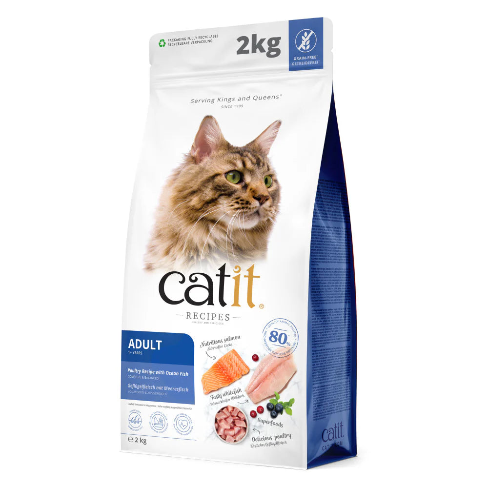 Catit Dry Adult Poultry & Fish 2Kg (Pack o f 1)