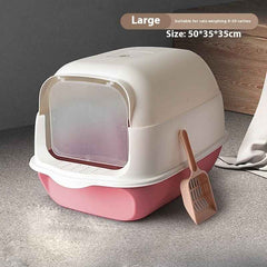 Comfortable litter box for cats and easier odour control and fresh smelling in home 