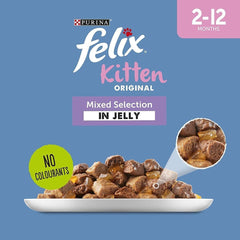 FELIX Original Kitten Mixed Selection in Jelly Cat Food 40x85g (Pack of 1)