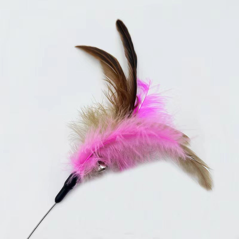  cats toys feather stick for playing cats 